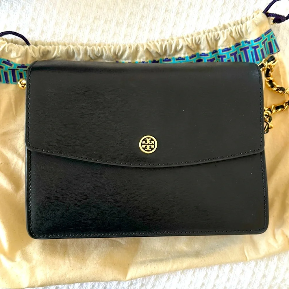 Tory Burch black leather crossbody - Picture 1 of 10